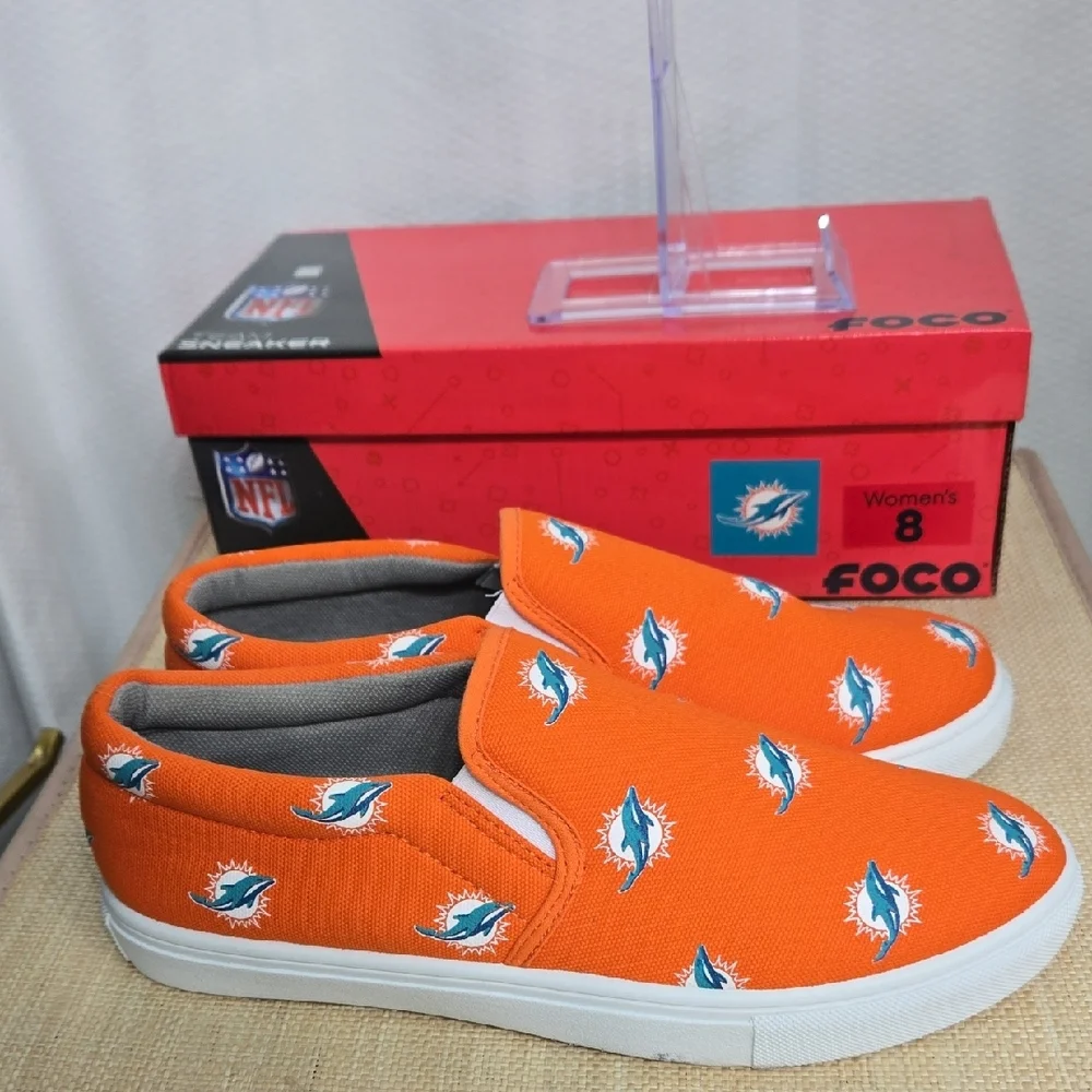 NFL Dolphin Slip-On Sneakers